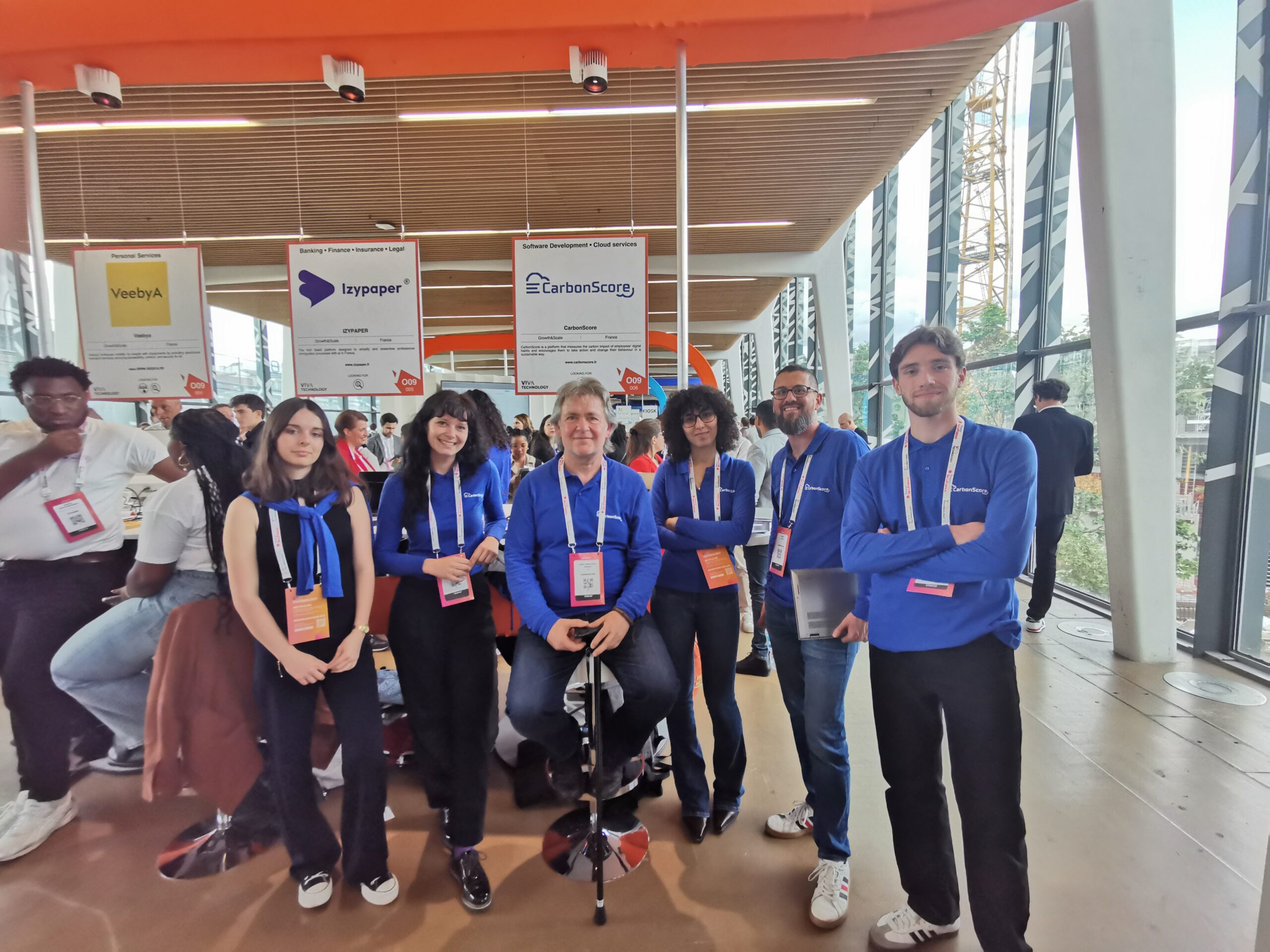 Photo de l'équipe de Carbonscore à Vivatech